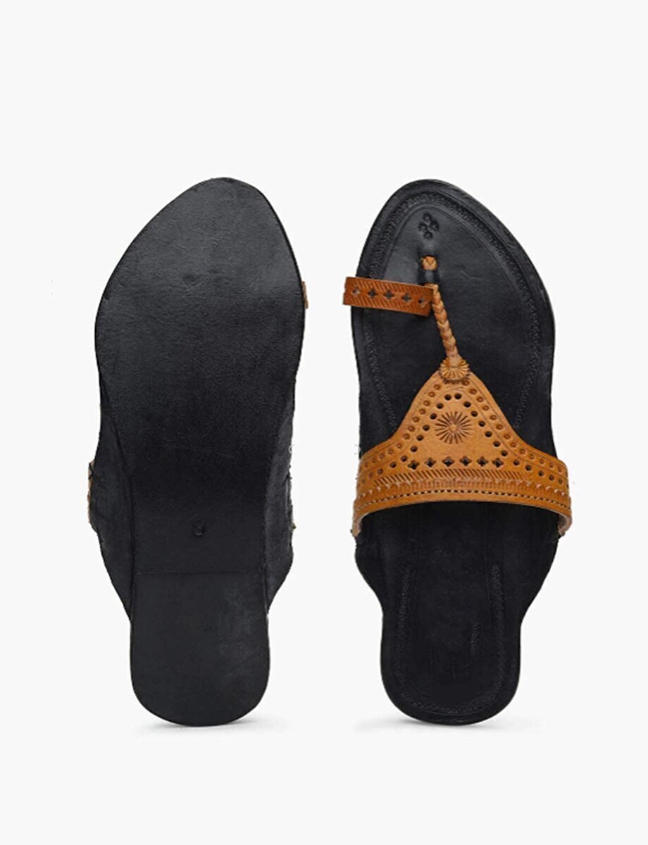 Buy DOCTOR EXTRA SOFT Tan Ortho Care Orthopedic Diabetic Comfortable Dr  Sole Footwear Daily Use Casual Traditional Latest Black Cushioned One Toe  Ring Kolhapuri Stylish Chappal-Sandals-Slippers for Men's-Gents-Boy's L-11  Online at Best