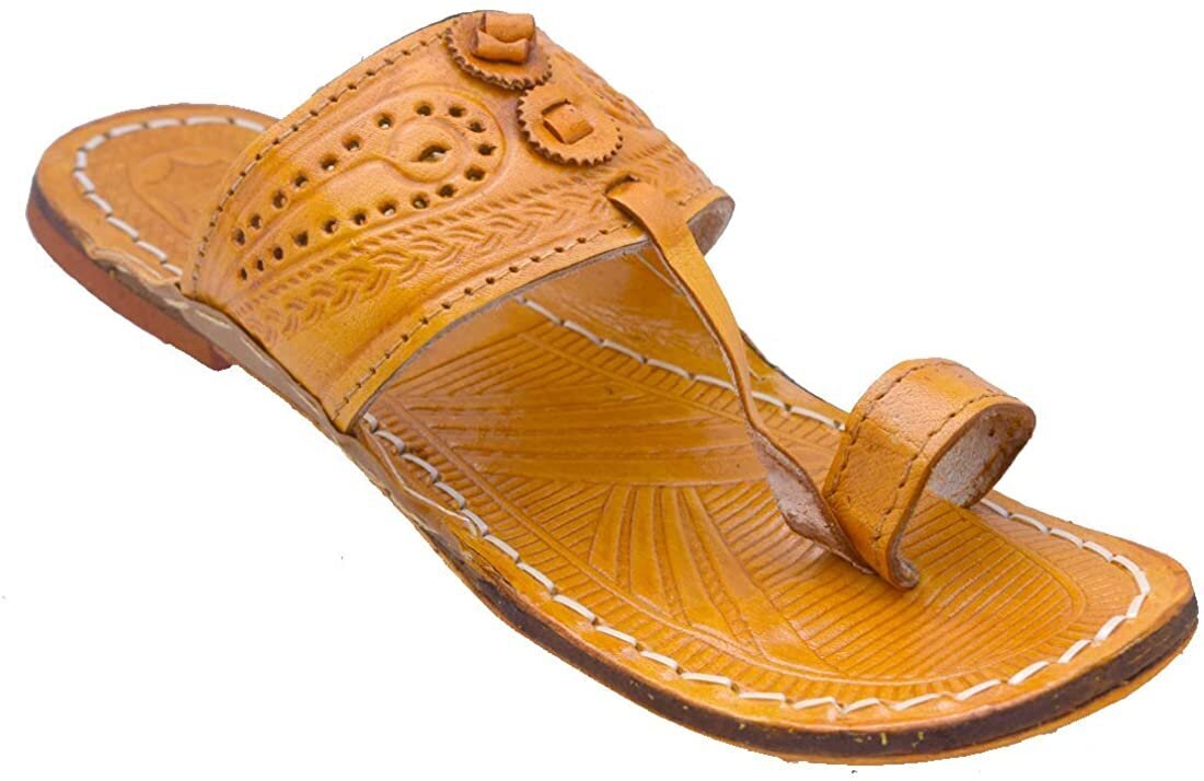 Royal Khwaab Men's Daily/Casual/Ethnicwear Slip-on Flat Handmade Black  Colour Kolhapuri Chappal (Article E44(Black) UK-6 : Amazon.in: Shoes &  Handbags