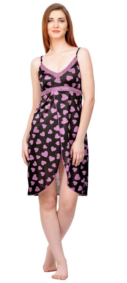 Buy Shasmi Women's Satin Full Length Night Suit/Nighty/Nightdress/Night Gown  for Women and Girls (Satin Nighty 13 Baby Pink) at Amazon.in