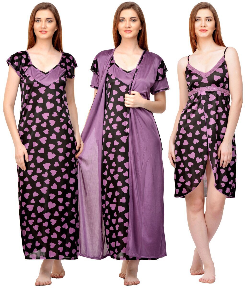 Buy Melina 100 Cotton Solid Pink Women LargeX Large Loungewear Robe Set  Online  Maspar