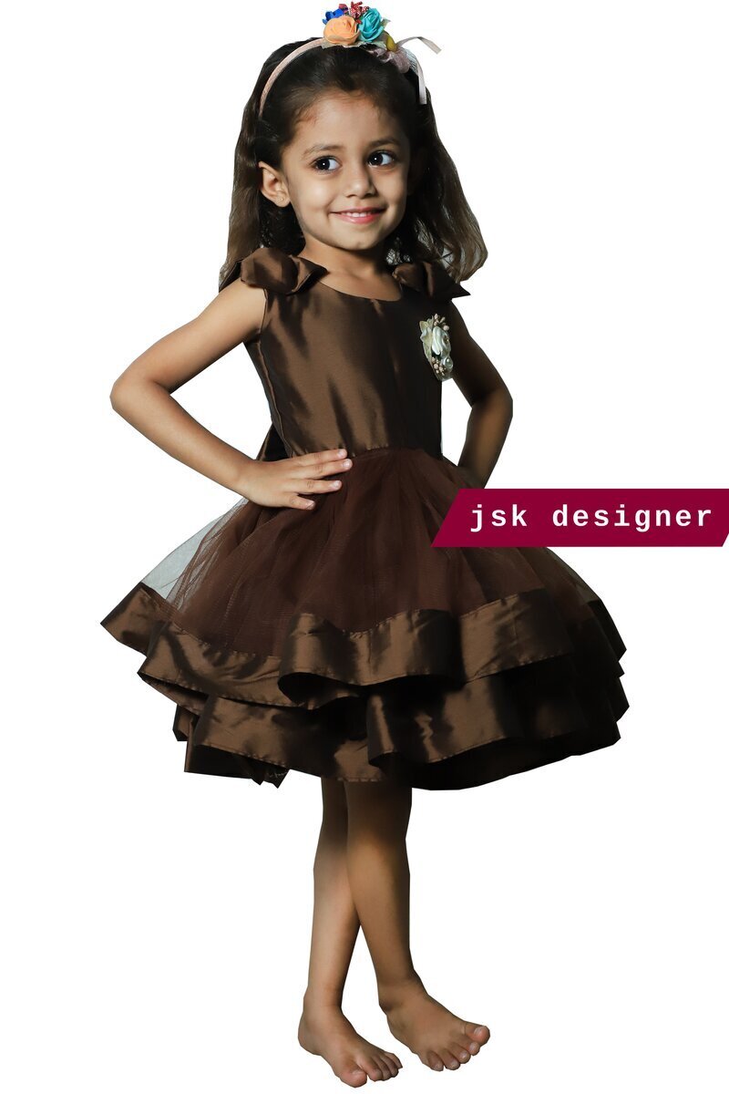 Net Party Wear Baby Girl Puffy Dress at Rs 500/piece in Noida | ID:  21048680962