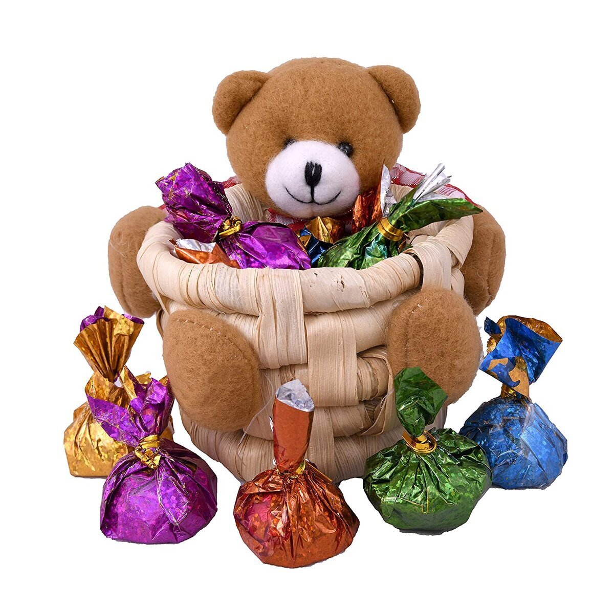Anniversary Gift for Couple/ Anniversary Gift Hamper/Anniversary Gift for  Friends/Chocolate Gift-Basket+Chocolate Filled Teddy Bear+Fur Heart+Scented  Candle+Anniversary Card