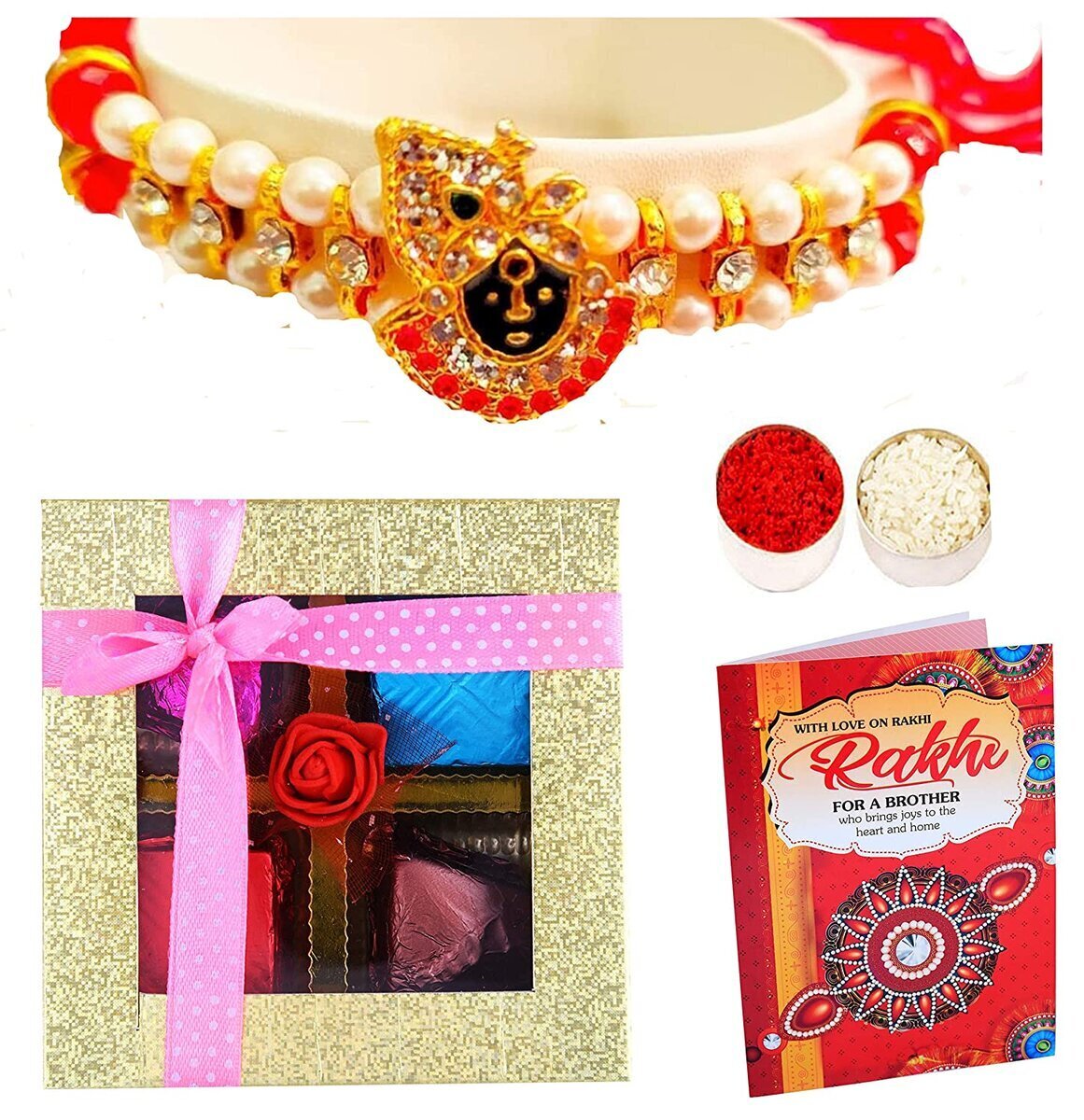 Buy Rakhi Gift Hamper, Brother Gift for Rakhi, Raksha Bandhan, Desi Rakhi  Hamper for Brother, Rakhi Gift Set for Bhai, Kundan Rakhi, Pearl Rakhi  Online in India - Etsy