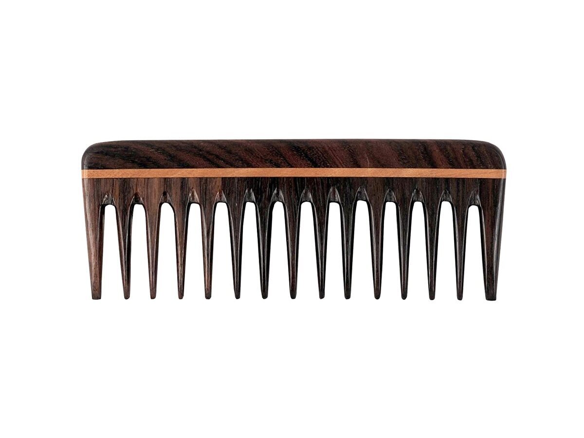 The Legend Organic Pure Neem Wood Comb Wide Teeth, Brown