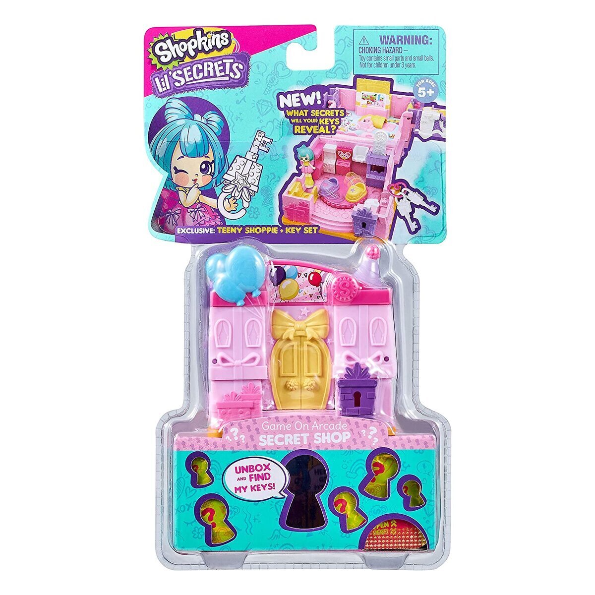 Shopkins Lil Secrets Game On Arcade Play Set Multicolour Age 5 Years Use Your Key To Unlock A World Of Surprises Inside Shopkins Lil Secrets