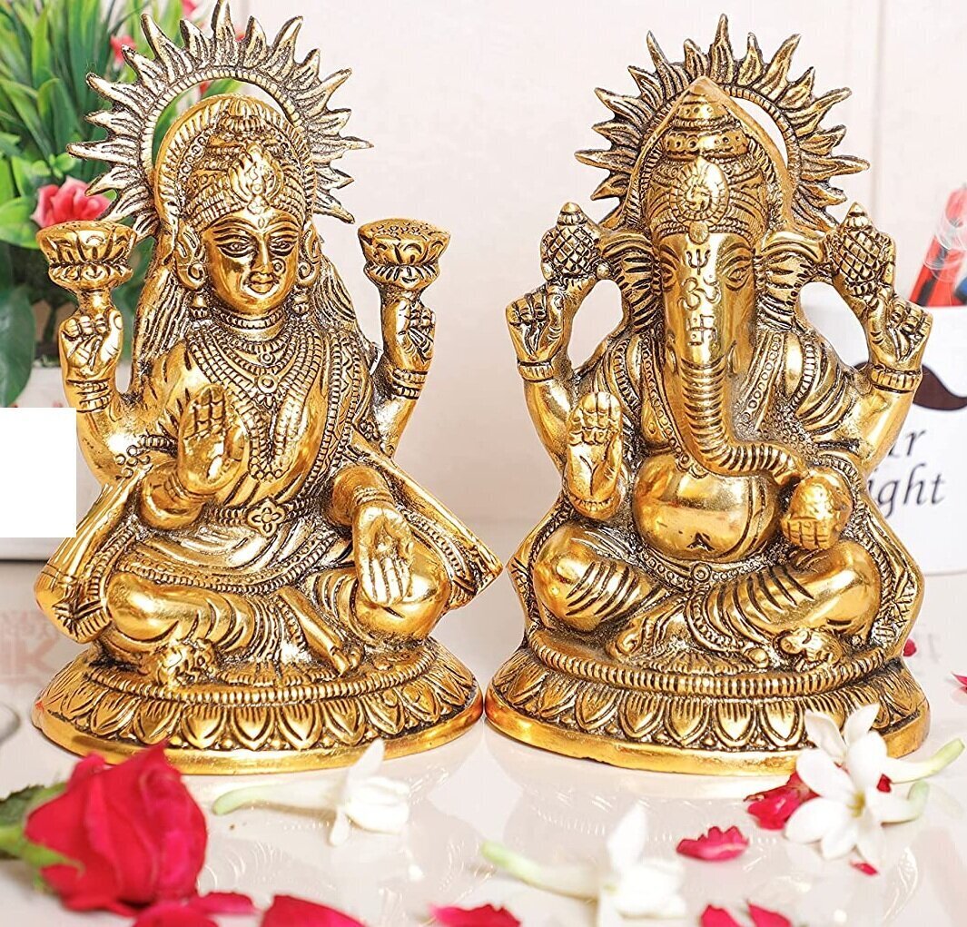 Laxmi Ganesha ji Murti,Laxmi Ganesha Metal Statue, God Statue for ...