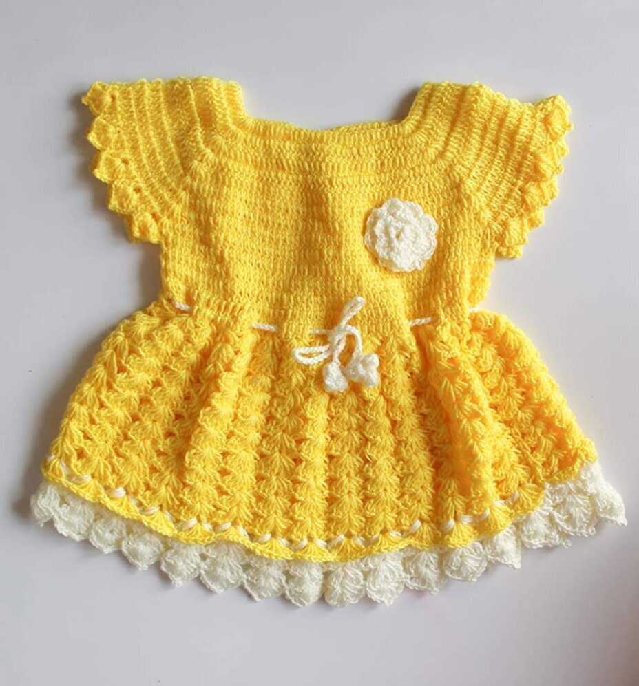 Baby crochet outlet frock