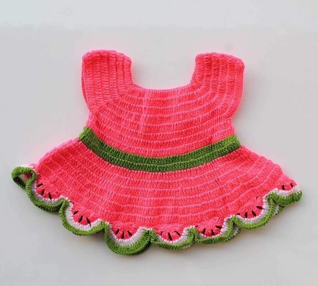 Handmade Crochet Baby Dress – The Handy Crafts