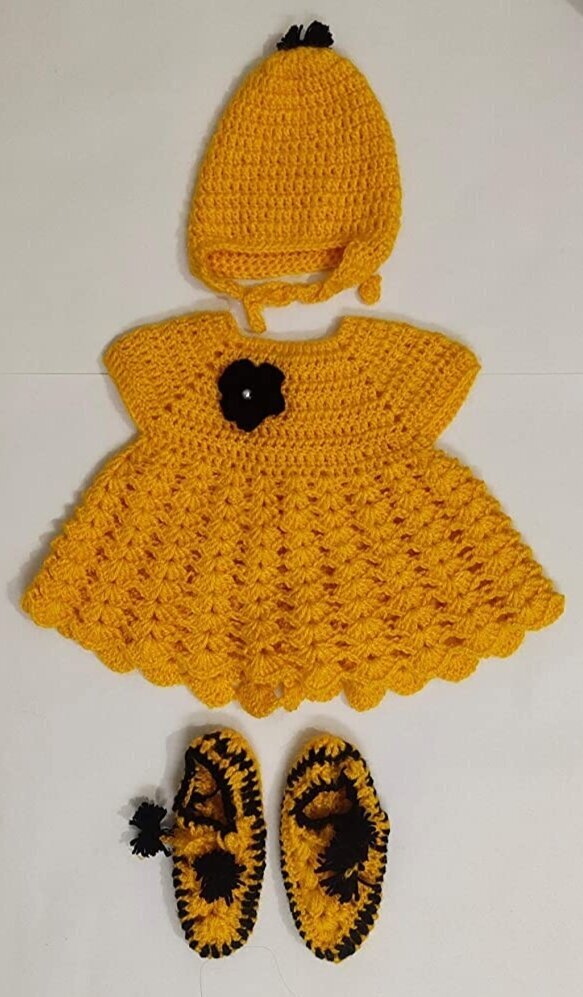 Crochet Baby Dress You Can Make Easily  CrochetBeja