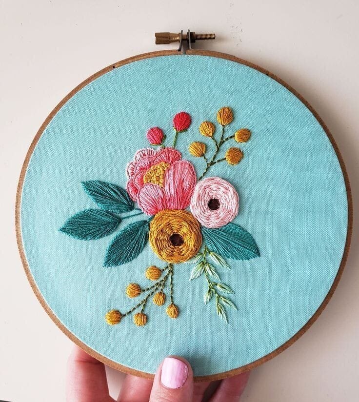 Hand Embroidered Wall Frames, Embroidery hoop art, embroidery hoop