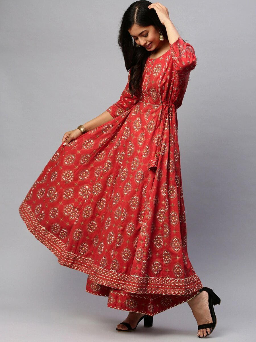 Floral Printed Readymade Anarkali Kurta Pant With Dupatta Set for  Women/girls, Fully Stitched Salwar Kameez Dress, Pakistani Kurti Palazzo -  Etsy