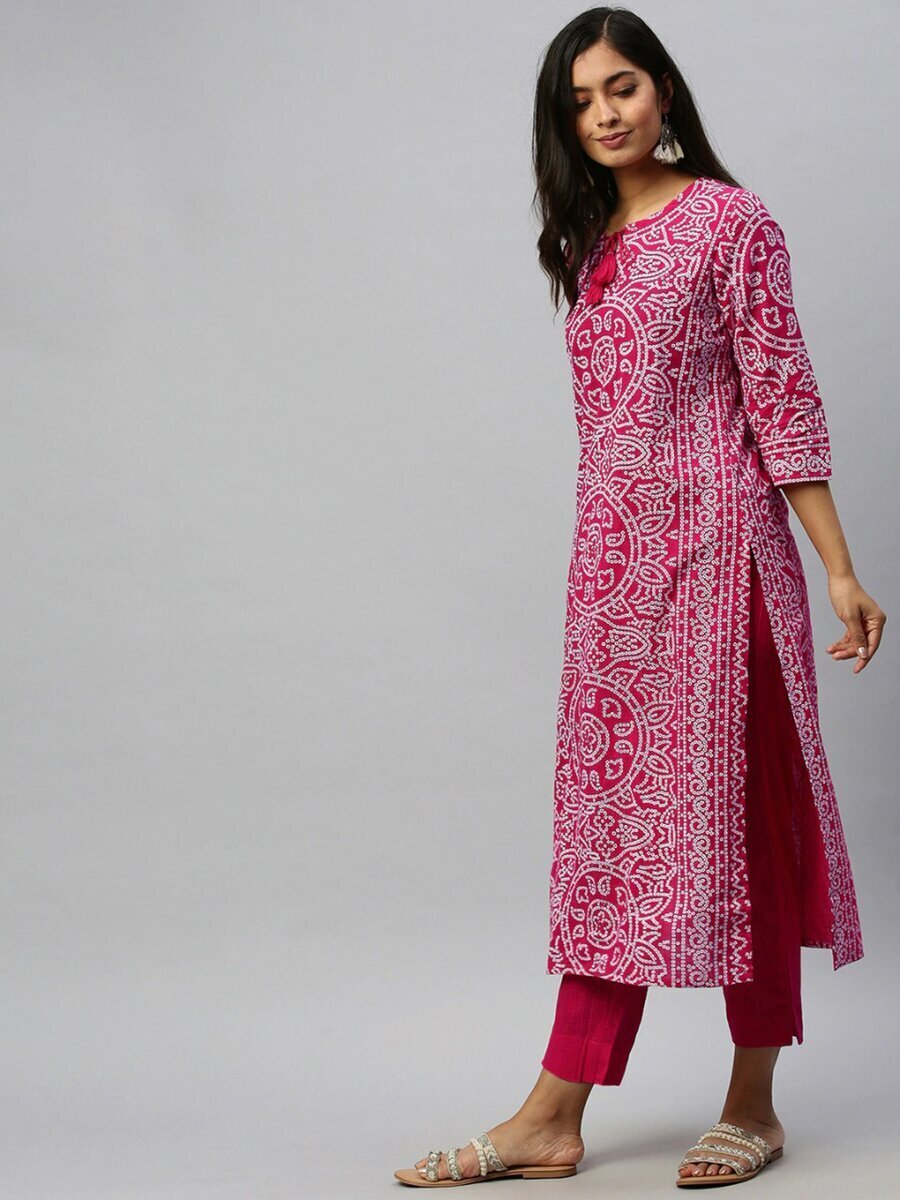 Buy India Short Kurta Top Set Trousers Top Tunic Set Bandhani Printed Top  Kurta Palazzo Set 2021 Pajama Pant Set Kurti Bell Sleeves Online in India -  Etsy | Boutique dress designs,