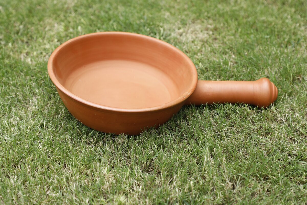 Handmade Clay Cooking Pot Frying Pan Organic Ceramics Baking Dish