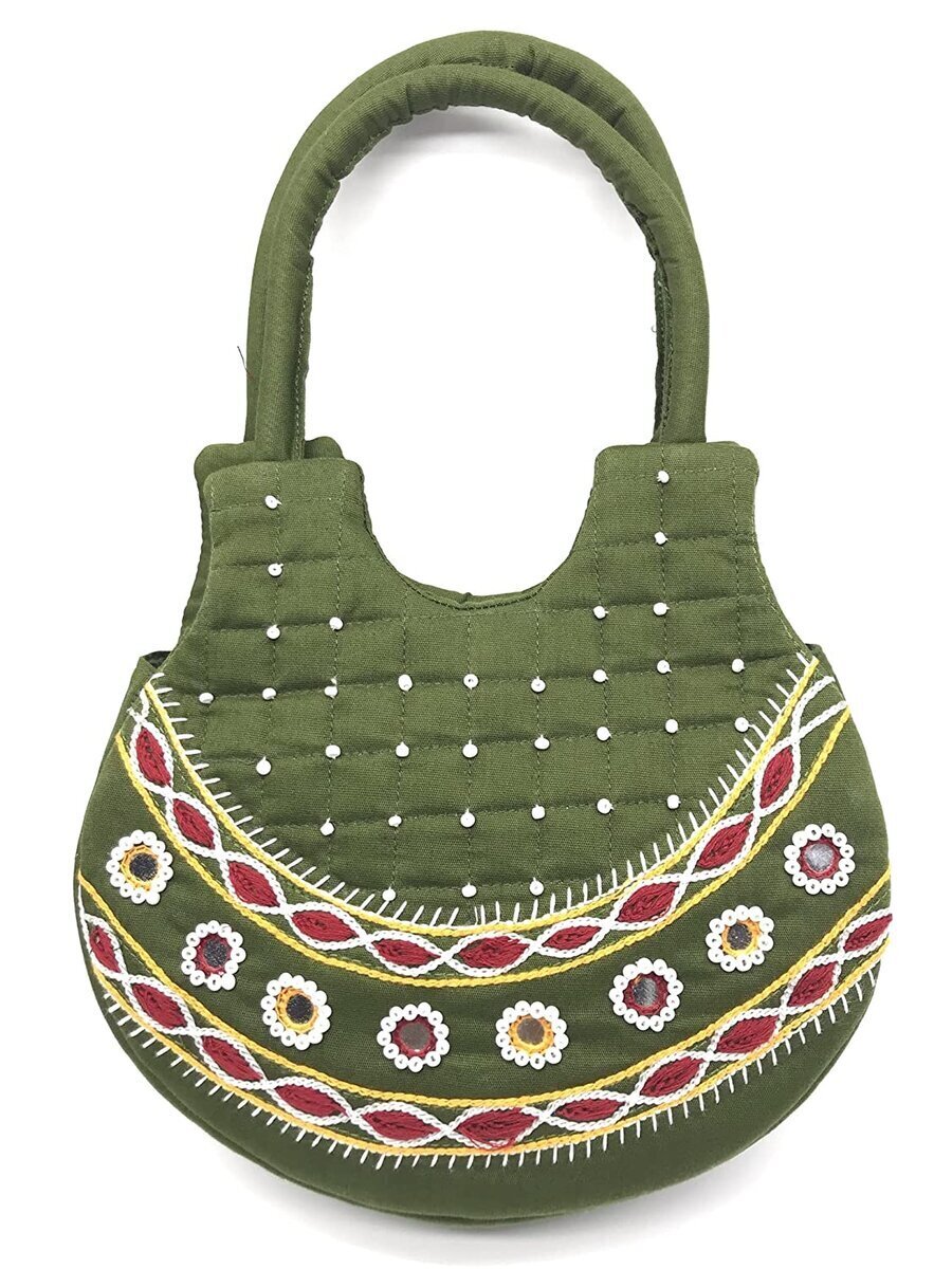 Buy Beautiful Mirror Work Bag Embroidered Tote Bag Woman Online in India   Etsy
