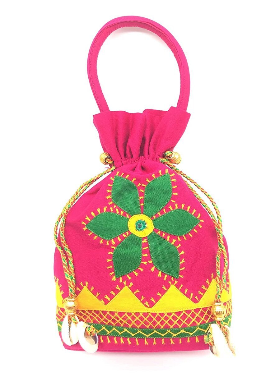 Hand-Carry Red Feelorna Women Silk Designer Potli Bag at Rs 85/piece in  Jaipur