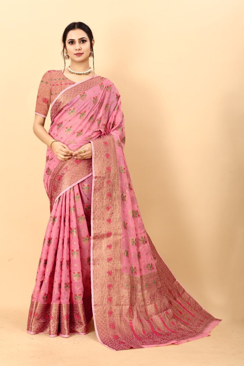 Indian Wedding Saree Dress Blouse Designer Orgenza Zari Sari Ready-To-Wear  Party | eBay