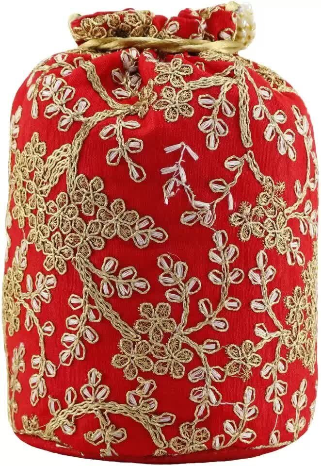 Indian Wedding Red Potli Bag