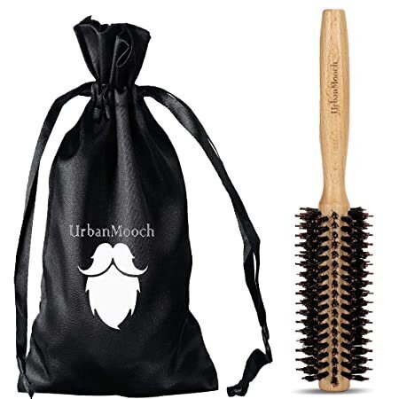 Urban Mooch Round Boar & Nylon Bristle Hair Brush for Blow Drying | Boar  Bristle Round Hairbrush for Quick Blowout | Add Shine/Volume, Styling,  Curling, and Straightening |