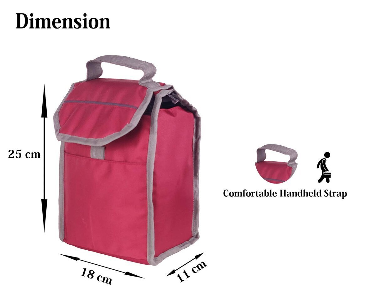 Foonty Polyurethane Waterproof Lunch Bag, High Quality, Unisex lunch  carrier with Adjustable Shoulder Strap, Stored Easily, Stylish Foldable and multipurpose  lunch bag (Maroon)