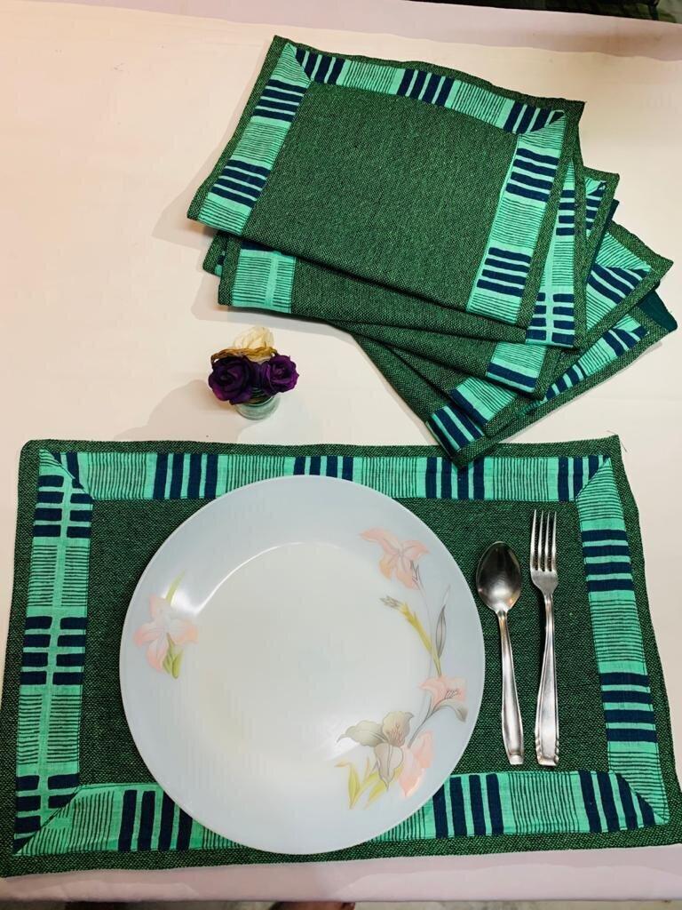 Set of 6 Dining Table placemat, Rectangular placemat, Cotton mats