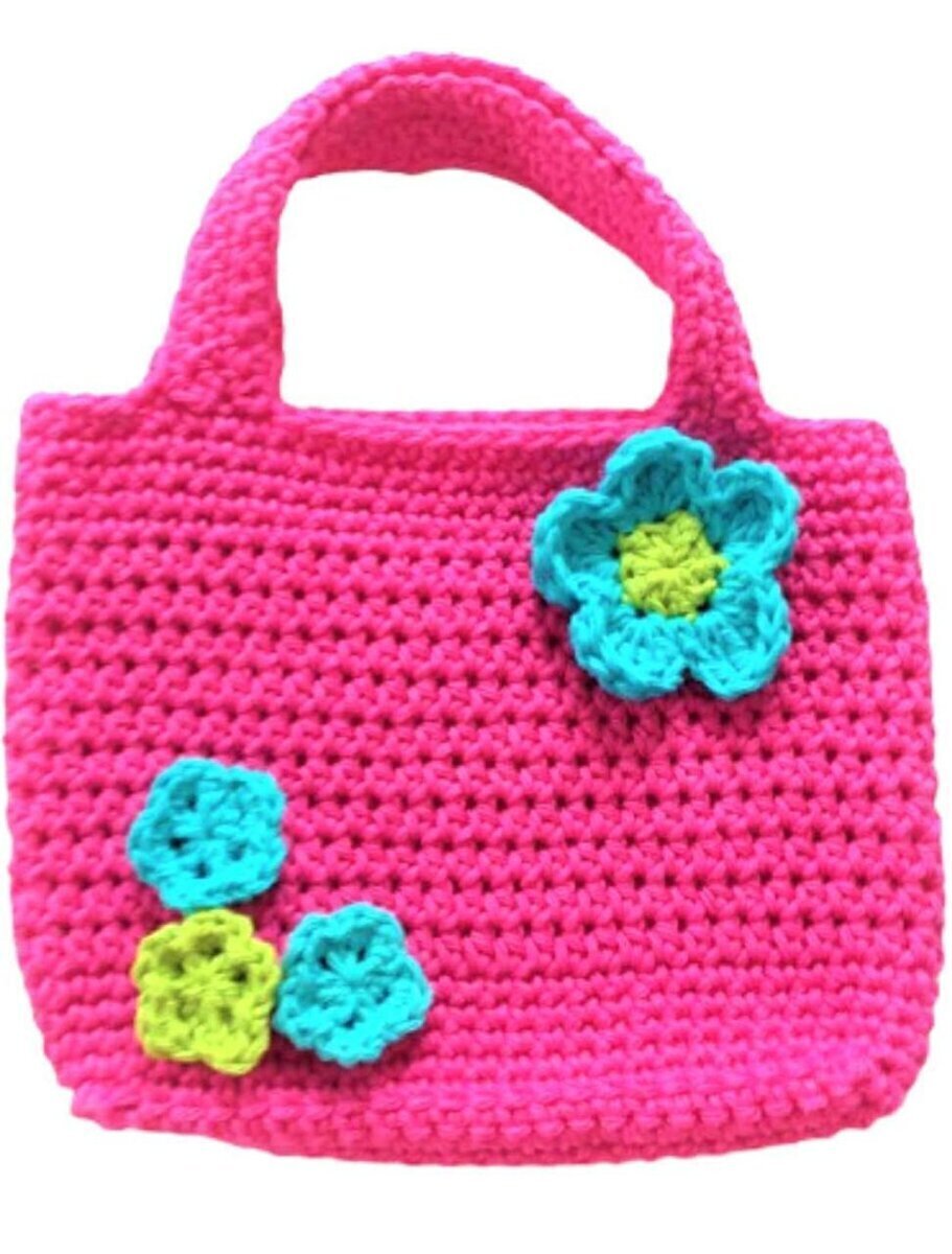 Girl's Handmade Crochet Handbags Simple Knitted Shoulder - Temu