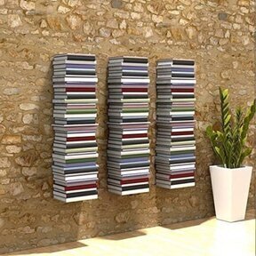 2Pcs Metal Hidden Bookcase Modern Wall Invisible Book Storage